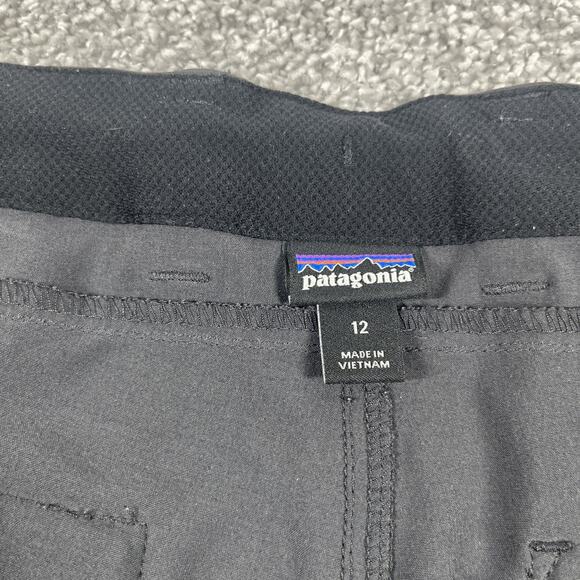 Patagonia Hiking Pants Womens 12 Happy Hike Cropped Stretchy Zip Pocket - Picture 2 of 11